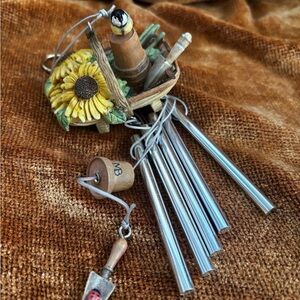 Hallmark Sunflower Wind Chime with Silver Accents